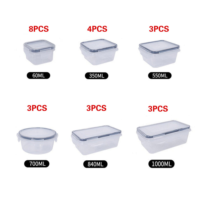 Clear Food Storage Boxes, set of 24