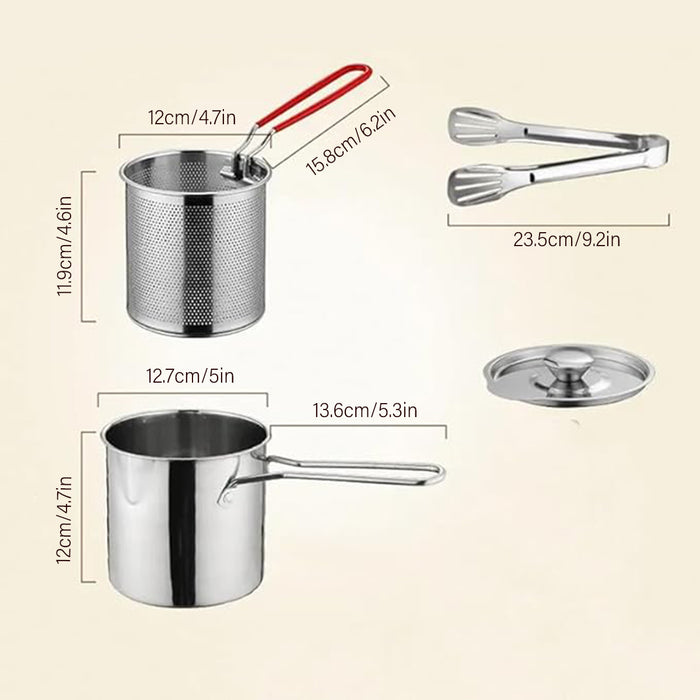 Stainless Steel Deep Fryer Pot Set