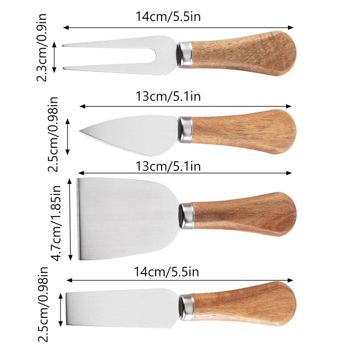 Kitchen Gadgets Stainless Steel Cheese Knife set of 4