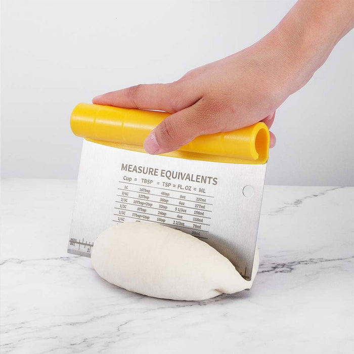 Stainless Steel Bench Scraper–2-in-1 Dough Cutter