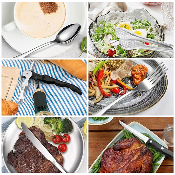 20pcs Camping Stainless Steel Cutlery Set