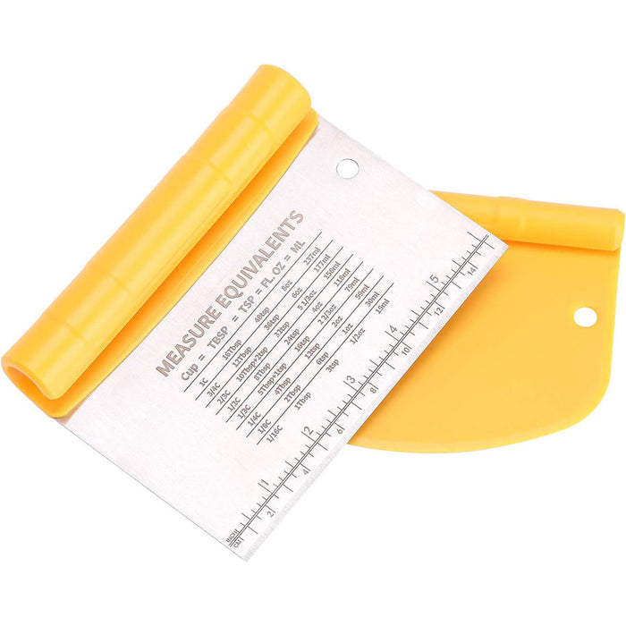 Stainless Steel Bench Scraper–2-in-1 Dough Cutter