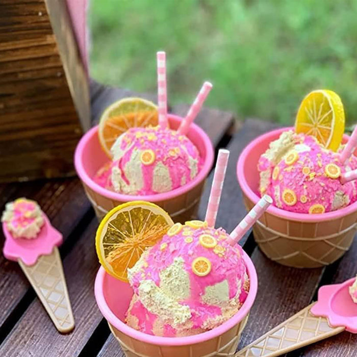 Ice Cream Bowls With Spoon set of 7