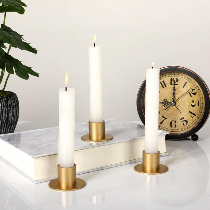 European Iron Table Candlesticks, Table Candlesticks, set of 4