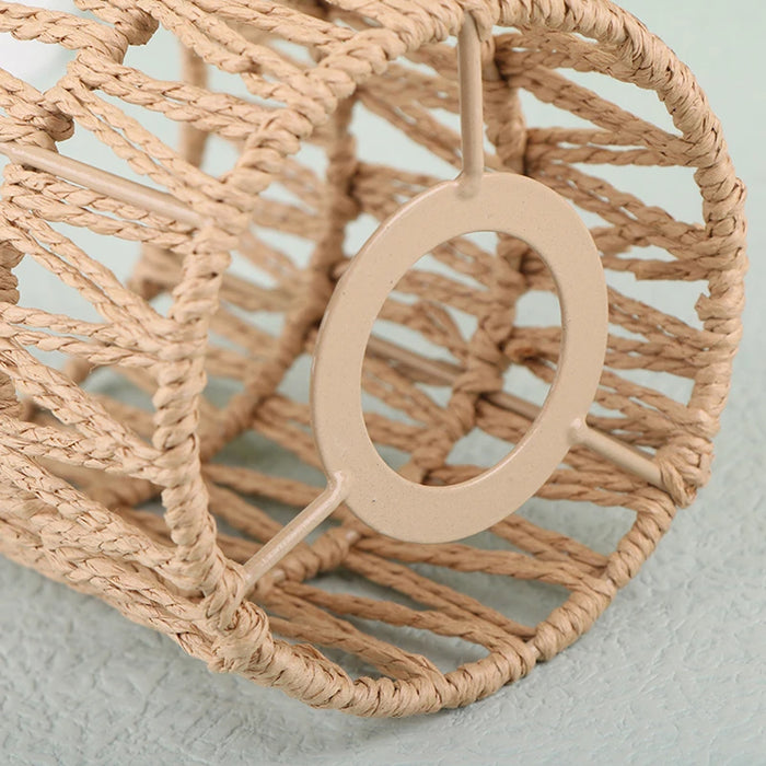Paper Rope Pendant Light Rattan-Like Lampshade Lamp 150x115mm