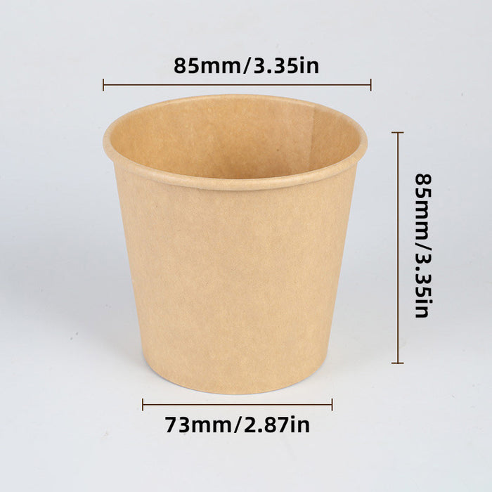 100pcs Paper Bowl with Lid, 73x85mm