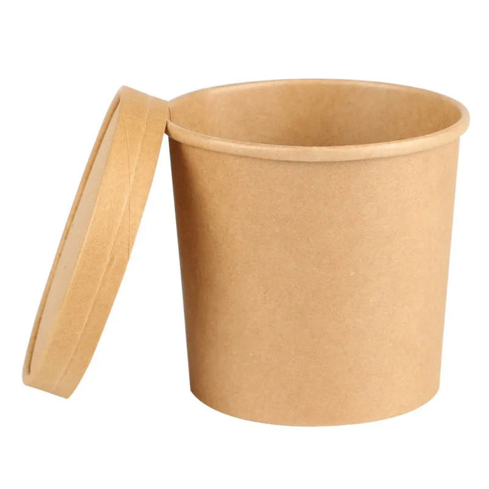 100pcs Paper Bowl with Lid, 73x85mm
