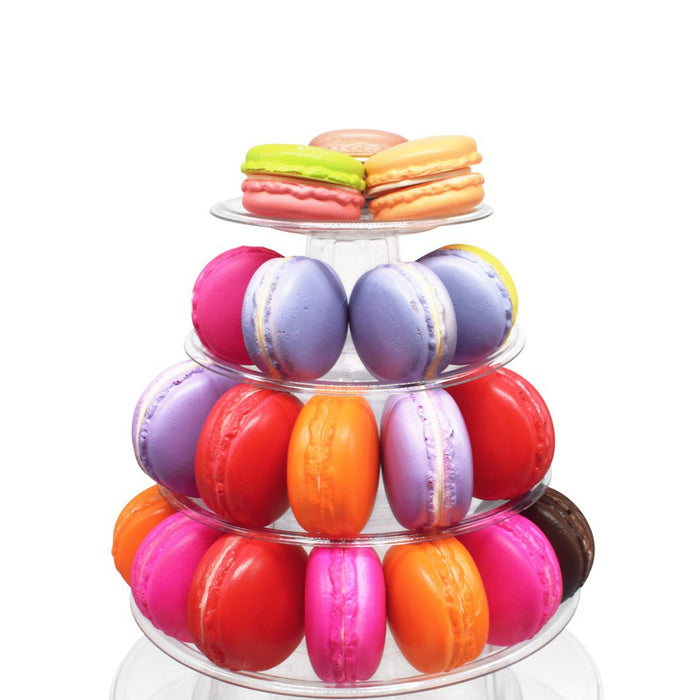 Plastic Wedding Macaron Tower, 10-Tier
