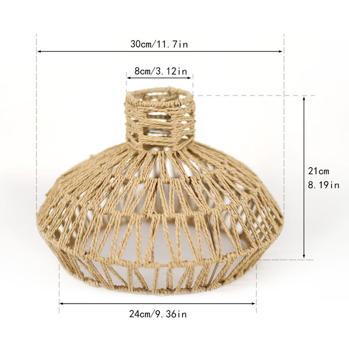 Rattan-Like Lampshade Lamp 300x210mm