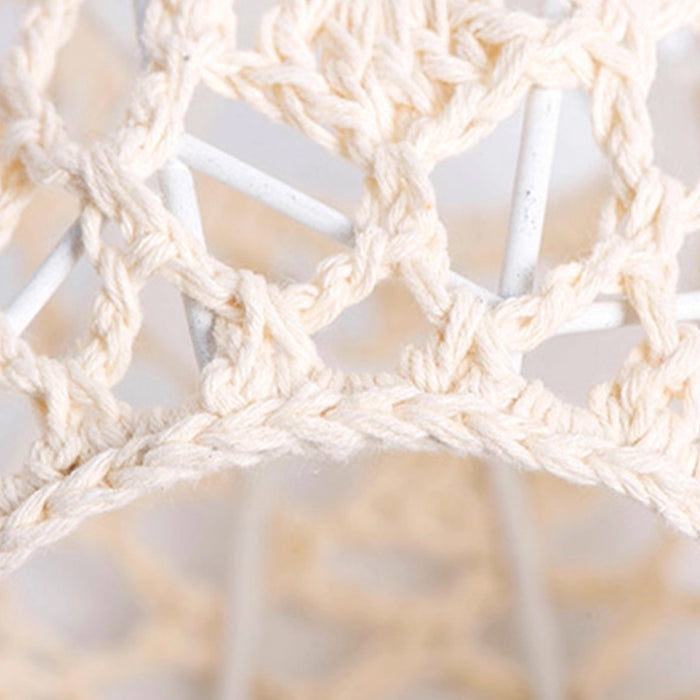 Paper Rope Pendant Light Rattan-Like Lampshade Lamp 150x150mm