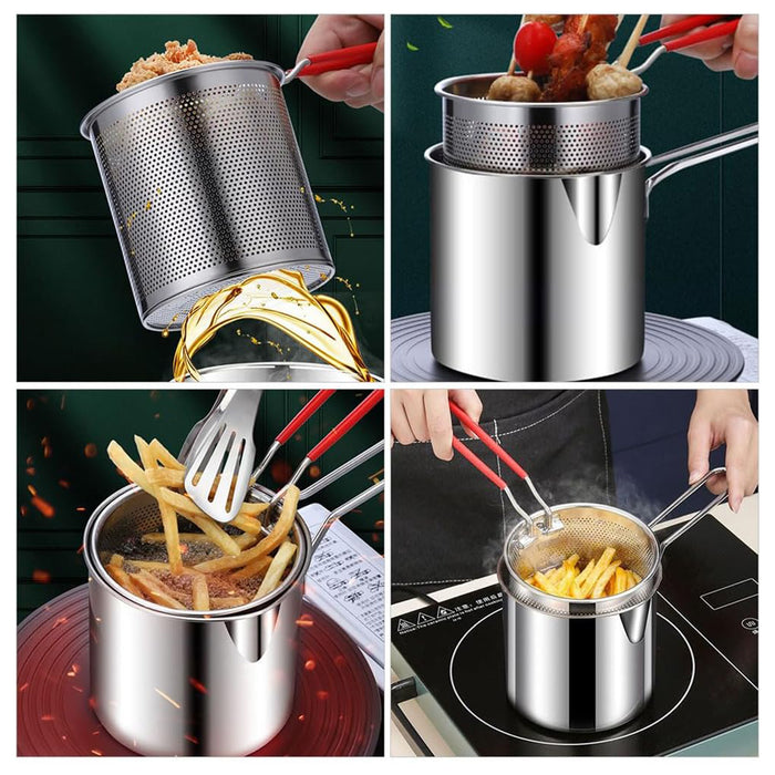 Stainless Steel Deep Fryer Pot Set