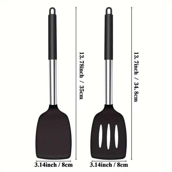 Black Silicone Spatula,80x350mm, set of 2
