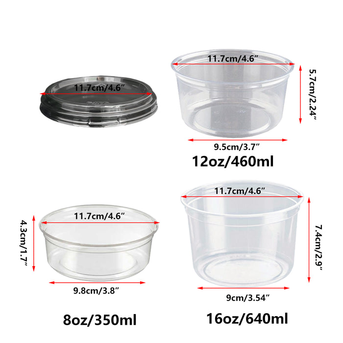16oz Transparent Bowl Packing Boxes