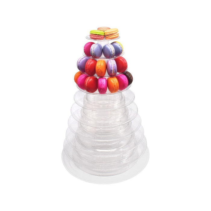 Plastic Wedding Macaron Tower, 10-Tier