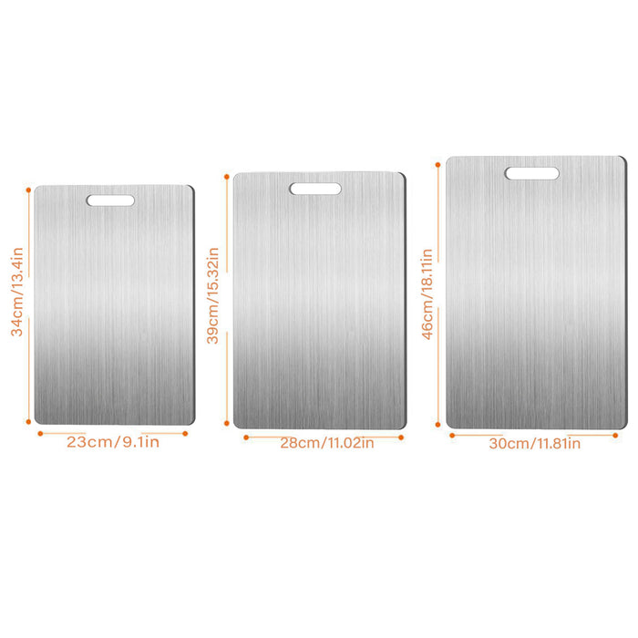 Food-Grade Stainless Steel Chopping Boards set of 3