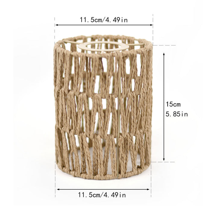 Paper Rope Pendant Light Rattan-Like Lampshade Lamp 150x115mm