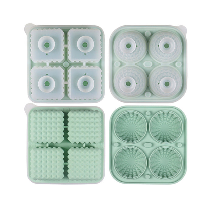 2pcs Silicone Ice Mold Tray for Whiskey Cocktails