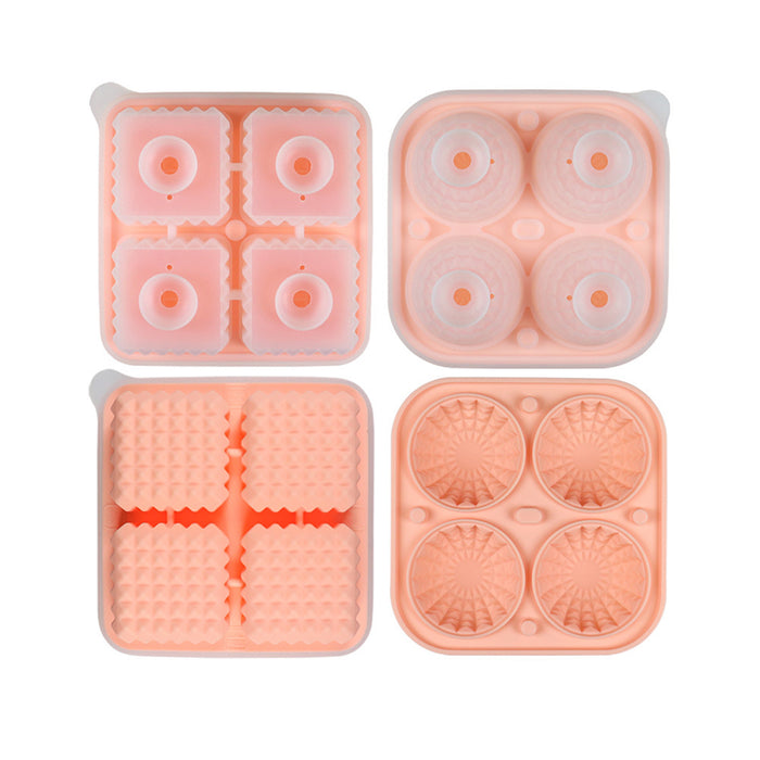 2pcs Silicone Ice Mold Tray for Whiskey Cocktails