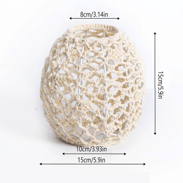 Paper Rope Pendant Light Rattan-Like Lampshade Lamp 150x150mm