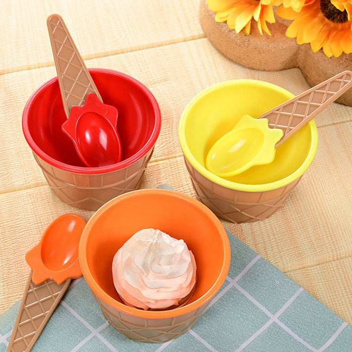 Ice Cream Bowls With Spoon set of 7