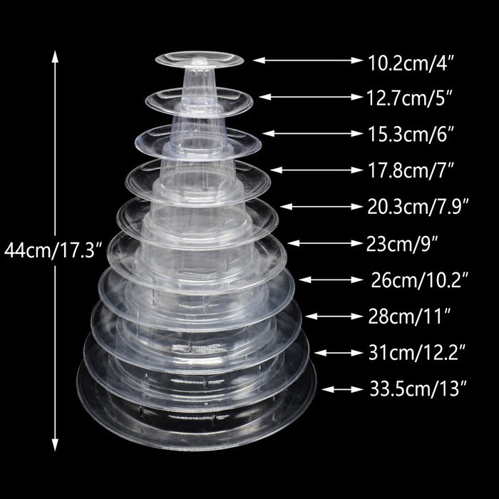 Plastic Wedding Macaron Tower, 10-Tier