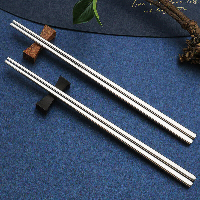 10Pairs Stainless Steel Chopsticks, 225mm