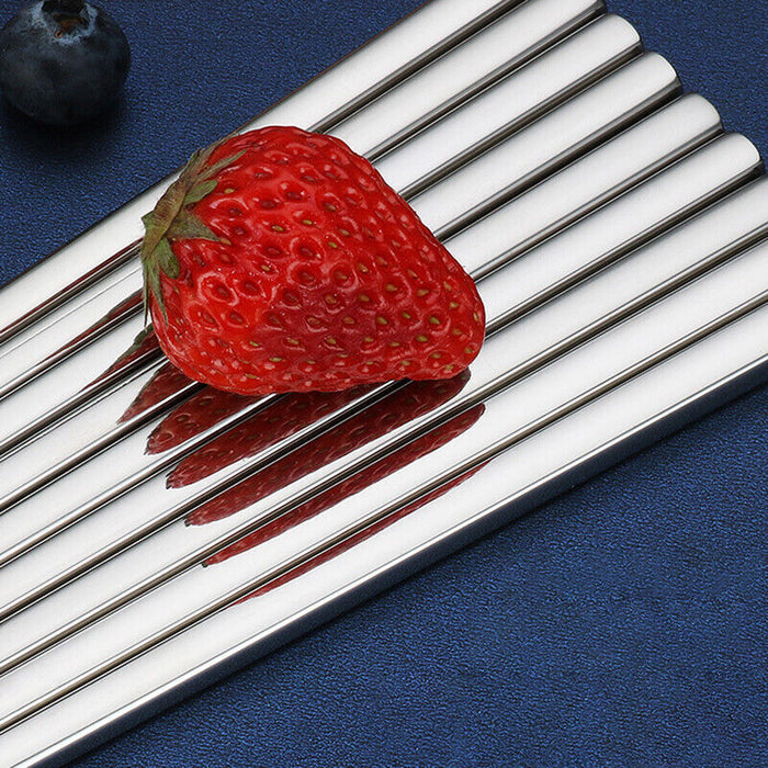 10Pairs Stainless Steel Chopsticks, 225mm