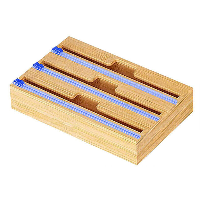 Bamboo Food Wrap Dispenser, 2/3 Grid