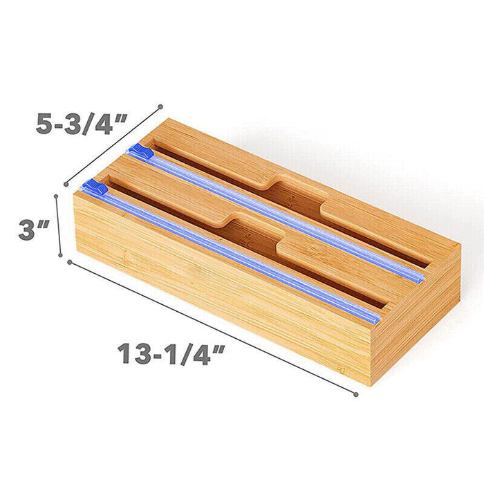 Bamboo Food Wrap Dispenser, 2/3 Grid