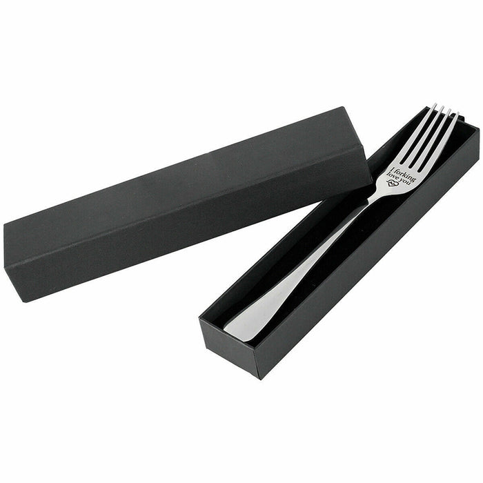 “I love forking you” Engraved Stainless Steel Fork, Gift Box