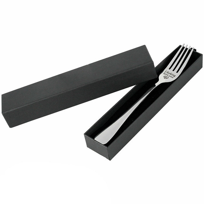 “I love forking you” Engraved Stainless Steel Fork, Gift Box