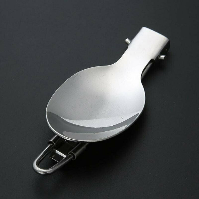 3PCS Stainless Foldable Knife Spoon Fork Travel Camping Picnic Folding Utensil