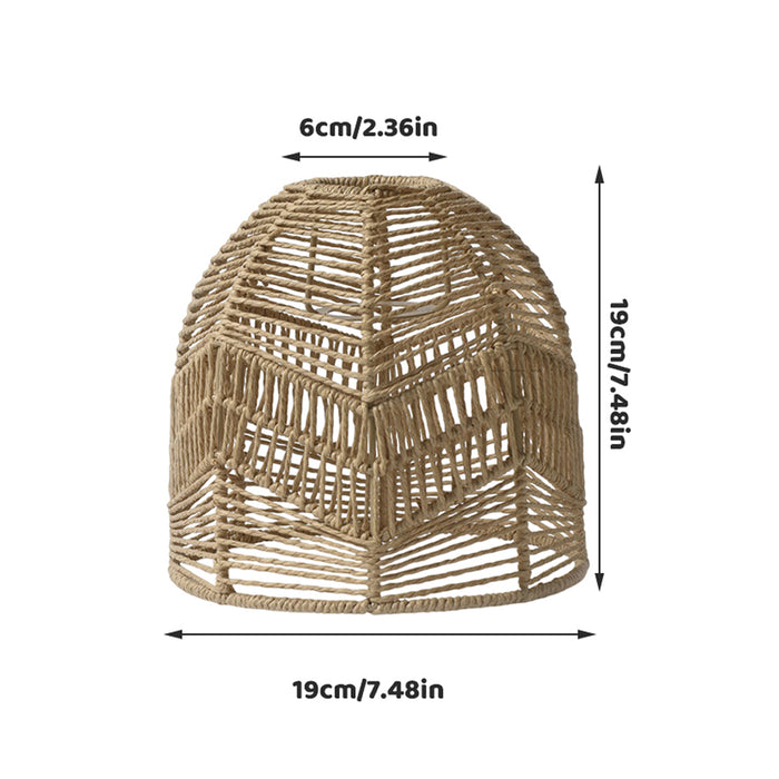 Brown Paper Rope Pendant Light Rattan Lamp, 60x190x190mm