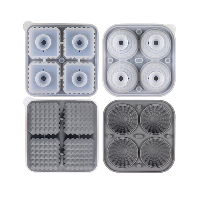 2pcs Silicone Ice Mold Tray for Whiskey Cocktails