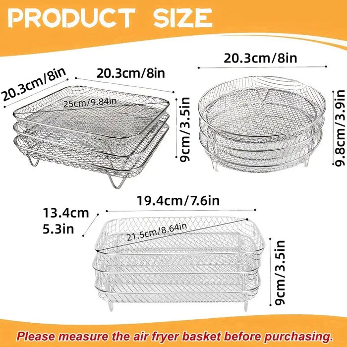 Round Air Fryer Rack, 203mm, 3 pcs