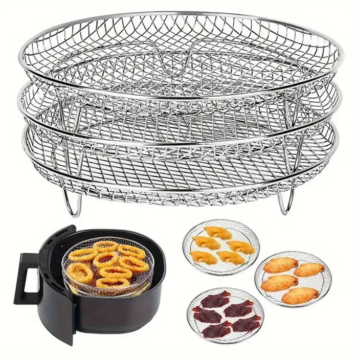 Round Air Fryer Rack, 203mm, 3 pcs