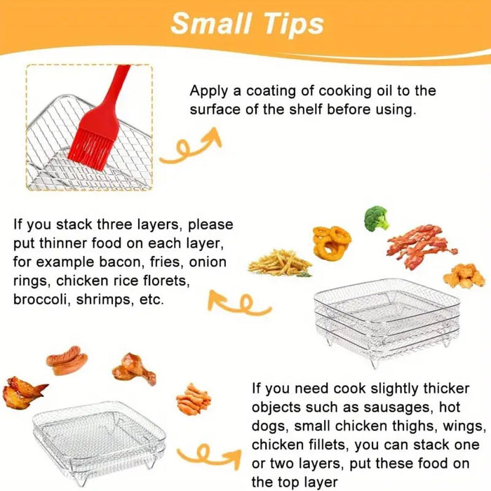 Round Air Fryer Rack, 203mm, 3 pcs