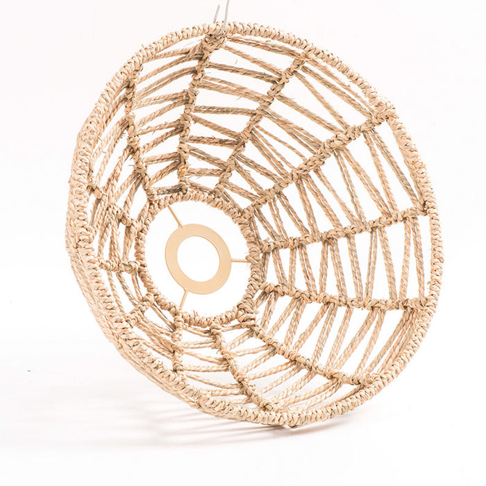 Straw Rope Lampshade Chinese Retro Creative Art Lampshade 300x105mm