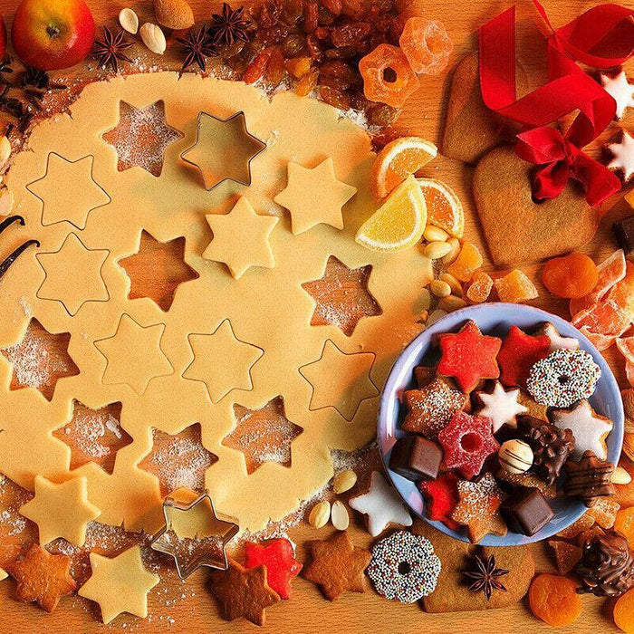 12pcs Stainless Steel Cookie Cutter Set Biscuit Mold for Baking