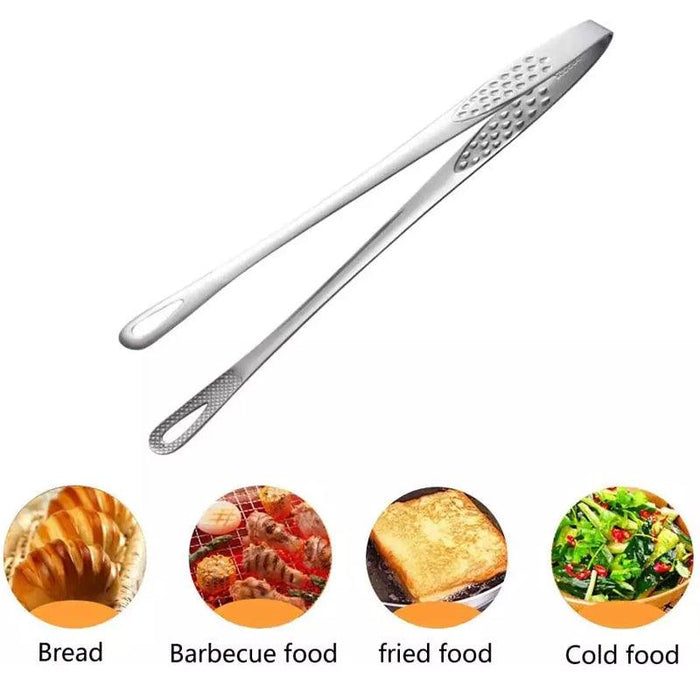 240/280mm Stainless Steel Barbecue Tongs