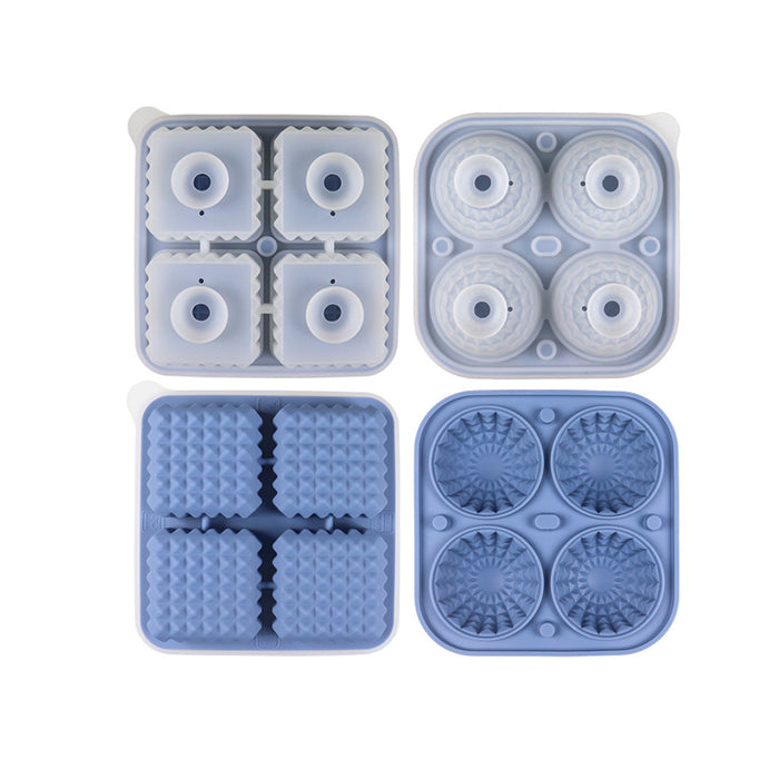 2pcs Silicone Ice Mold Tray for Whiskey Cocktails