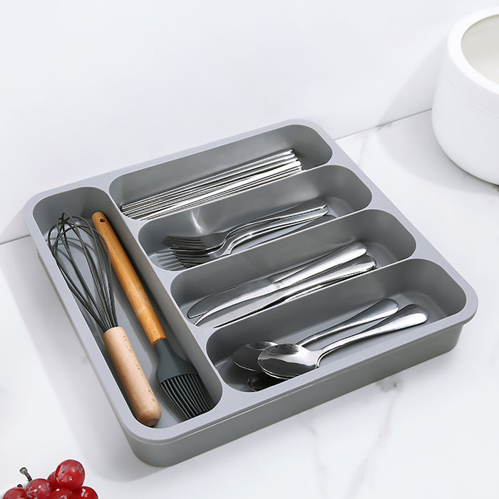 Expandable Cutlery Drawer Organizer Adjustable 6-Slot Kitchen Utensil Tray