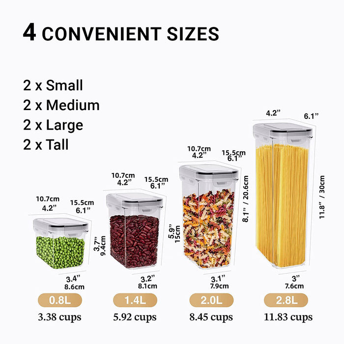 Food Storage Containers, set of 8