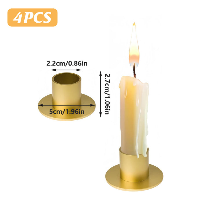 European Iron Table Candlesticks, Table Candlesticks, set of 4