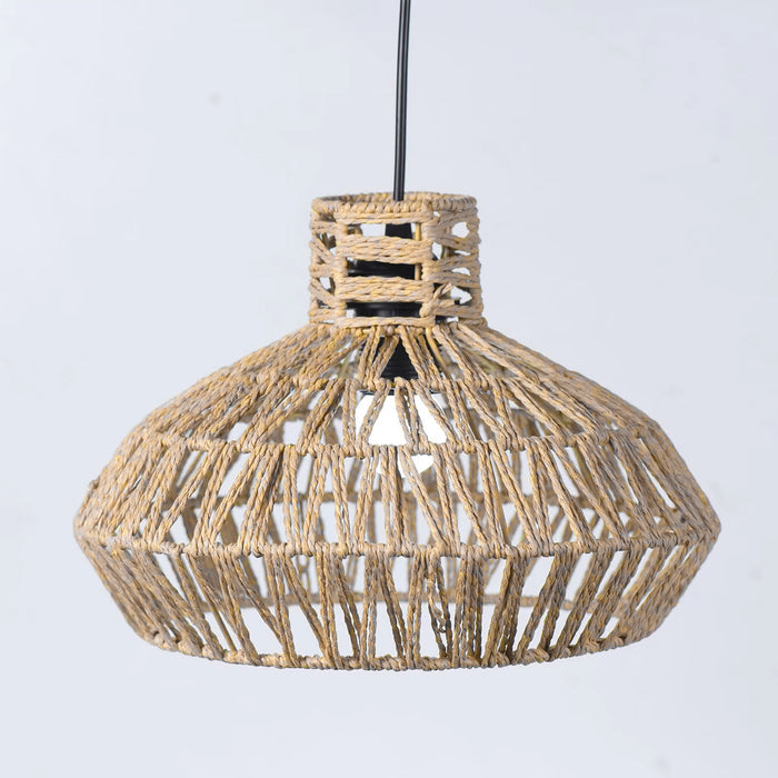 Rattan-Like Lampshade Lamp 300x210mm