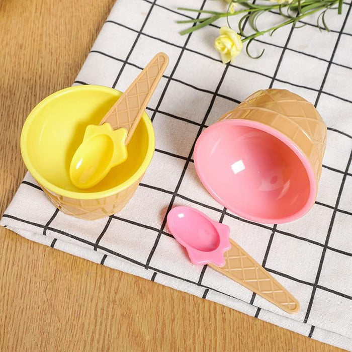 Ice Cream Bowls With Spoon set of 7