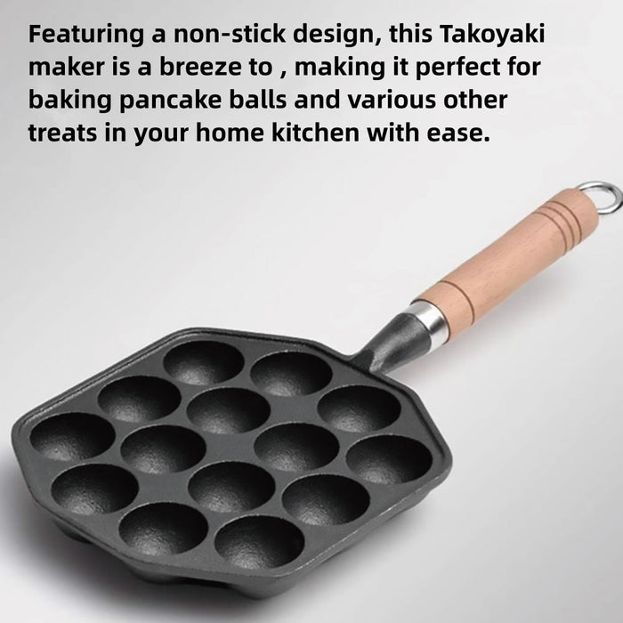 Takoyaki Pan, Meatball Baking Pan, 14 Holes