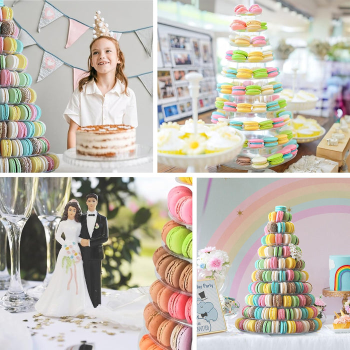 Plastic Wedding Macaron Tower, 10-Tier