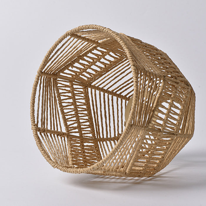 Brown Paper Rope Pendant Light Rattan Lamp, 60x190x190mm