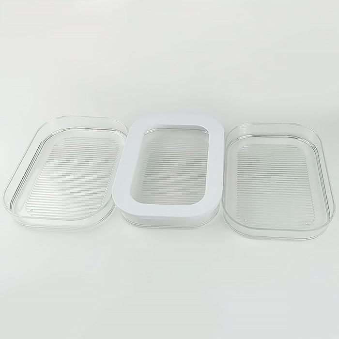 Food Grade Transparent Plastic Freezer Storage Box With Lid